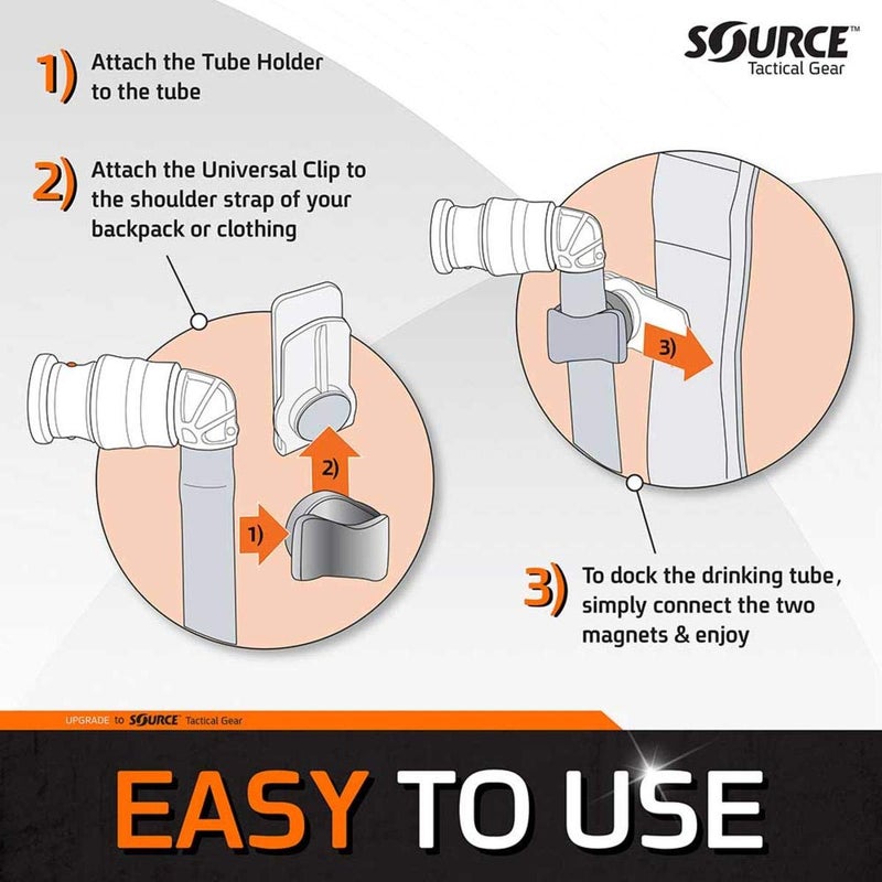 Source M.C. 3L Ultimate Low Profile Hydration System with UTA Rapid Refill Adapter and Magnetic Clip Kit, Coyote (4325190203) - Image 4